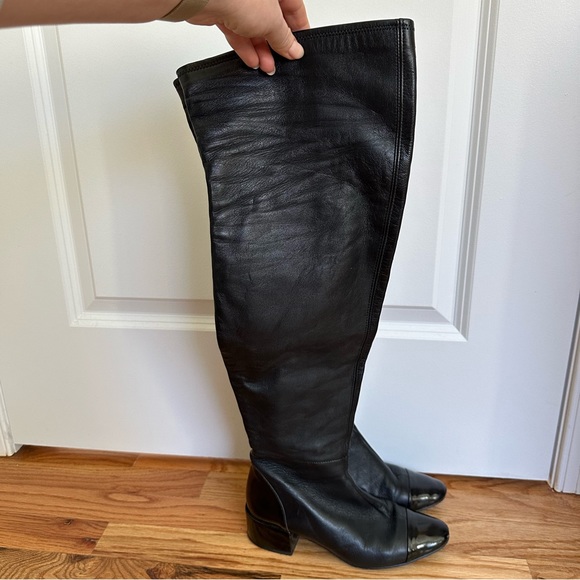 ZARA Over the Knee Leather Boots - Picture 1 of 13